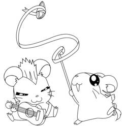 Dessin à colorier: Hamtaro (Dessins Animés) #40123 - Coloriages à Imprimer Gratuits