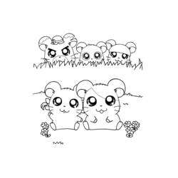 Dessin à colorier: Hamtaro (Dessins Animés) #40124 - Coloriages à Imprimer Gratuits