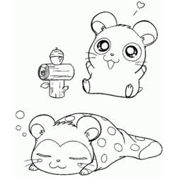 Dessin à colorier: Hamtaro (Dessins Animés) #40126 - Coloriages à Imprimer Gratuits