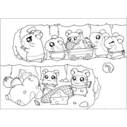 Dessin à colorier: Hamtaro (Dessins Animés) #40133 - Coloriages à Imprimer Gratuits