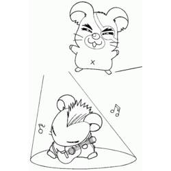 Dessin à colorier: Hamtaro (Dessins Animés) #40134 - Coloriages à Imprimer Gratuits