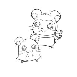 Dessin à colorier: Hamtaro (Dessins Animés) #40136 - Coloriages à Imprimer Gratuits