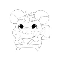 Dessin à colorier: Hamtaro (Dessins Animés) #40138 - Coloriages à Imprimer Gratuits