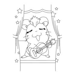 Dessin à colorier: Hamtaro (Dessins Animés) #40144 - Coloriages à Imprimer Gratuits