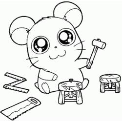 Dessin à colorier: Hamtaro (Dessins Animés) #40146 - Coloriages à Imprimer Gratuits