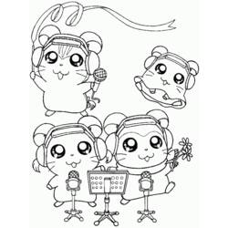 Dessin à colorier: Hamtaro (Dessins Animés) #40160 - Coloriages à Imprimer Gratuits