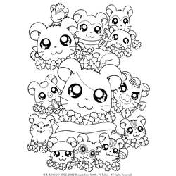 Dessin à colorier: Hamtaro (Dessins Animés) #40168 - Coloriages à Imprimer Gratuits