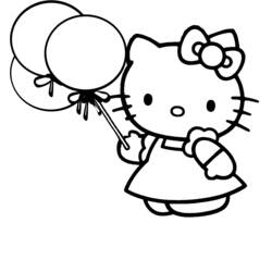 Dessin à colorier: Hello Kitty (Dessins Animés) #36733 - Coloriages à Imprimer Gratuits