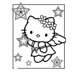Dessin à colorier: Hello Kitty (Dessins Animés) #36736 - Coloriages à Imprimer Gratuits