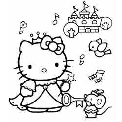 Dessin à colorier: Hello Kitty (Dessins Animés) #36737 - Coloriages à Imprimer Gratuits