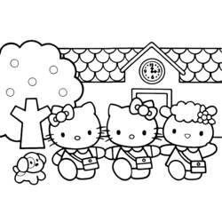 Dessin à colorier: Hello Kitty (Dessins Animés) #36762 - Coloriages à Imprimer Gratuits