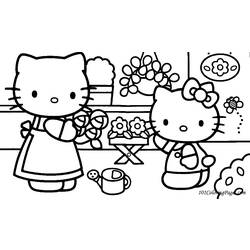 Dessin à colorier: Hello Kitty (Dessins Animés) #36768 - Coloriages à Imprimer Gratuits