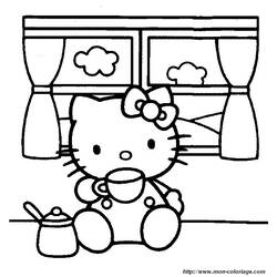 Dessin à colorier: Hello Kitty (Dessins Animés) #36777 - Coloriages à Imprimer Gratuits