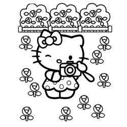 Dessin à colorier: Hello Kitty (Dessins Animés) #36788 - Coloriages à Imprimer Gratuits