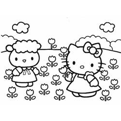 Dessin à colorier: Hello Kitty (Dessins Animés) #36798 - Coloriages à Imprimer Gratuits