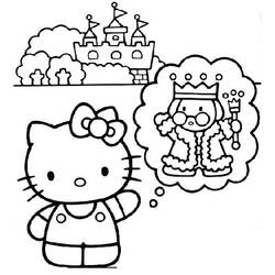 Dessin à colorier: Hello Kitty (Dessins Animés) #36809 - Coloriages à Imprimer Gratuits