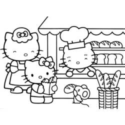 Dessin à colorier: Hello Kitty (Dessins Animés) #36814 - Coloriages à Imprimer Gratuits