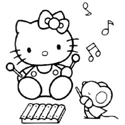 Dessin à colorier: Hello Kitty (Dessins Animés) #36827 - Coloriages à Imprimer Gratuits