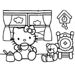 Dessin à colorier: Hello Kitty (Dessins Animés) #36834 - Coloriages à Imprimer Gratuits