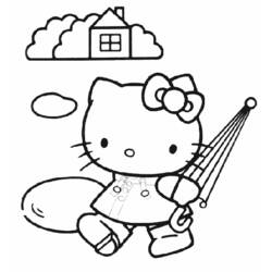 Dessin à colorier: Hello Kitty (Dessins Animés) #36838 - Coloriages à Imprimer Gratuits