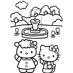 Dessin à colorier: Hello Kitty (Dessins Animés) #36841 - Coloriages à Imprimer Gratuits