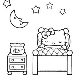 Dessin à colorier: Hello Kitty (Dessins Animés) #36848 - Coloriages à Imprimer Gratuits