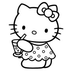 Dessin à colorier: Hello Kitty (Dessins Animés) #36853 - Coloriages à Imprimer Gratuits