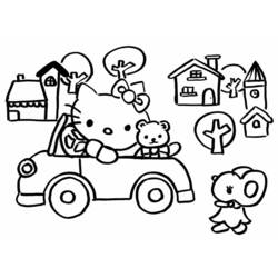 Dessin à colorier: Hello Kitty (Dessins Animés) #36868 - Coloriages à Imprimer Gratuits