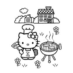 Dessin à colorier: Hello Kitty (Dessins Animés) #36870 - Coloriages à Imprimer Gratuits