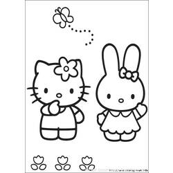 Dessin à colorier: Hello Kitty (Dessins Animés) #36878 - Coloriages à Imprimer Gratuits