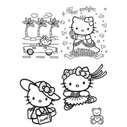 Dessin à colorier: Hello Kitty (Dessins Animés) #36885 - Coloriages à Imprimer Gratuits