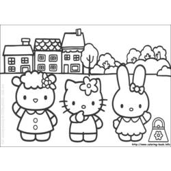 Dessin à colorier: Hello Kitty (Dessins Animés) #36887 - Coloriages à Imprimer Gratuits