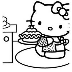 Dessin à colorier: Hello Kitty (Dessins Animés) #36901 - Coloriages à Imprimer Gratuits