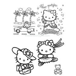 Dessin à colorier: Hello Kitty (Dessins Animés) #36909 - Coloriages à Imprimer Gratuits