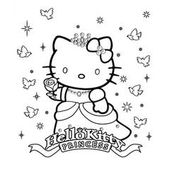 Dessin à colorier: Hello Kitty (Dessins Animés) #36914 - Coloriages à Imprimer Gratuits