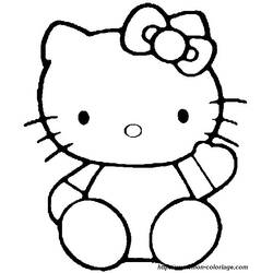 Dessin à colorier: Hello Kitty (Dessins Animés) #36915 - Coloriages à Imprimer Gratuits