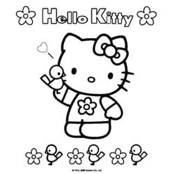 Dessin à colorier: Hello Kitty (Dessins Animés) #36917 - Coloriages à Imprimer Gratuits