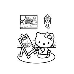 Dessin à colorier: Hello Kitty (Dessins Animés) #36919 - Coloriages à Imprimer Gratuits