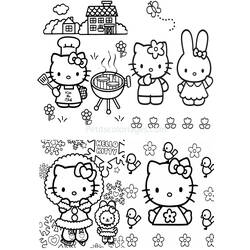 Dessin à colorier: Hello Kitty (Dessins Animés) #36921 - Coloriages à Imprimer Gratuits