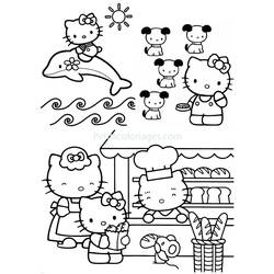 Dessin à colorier: Hello Kitty (Dessins Animés) #36922 - Coloriages à Imprimer Gratuits