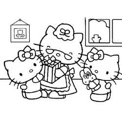 Dessin à colorier: Hello Kitty (Dessins Animés) #36927 - Coloriages à Imprimer Gratuits