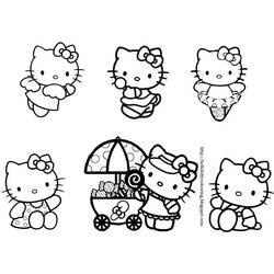 Dessin à colorier: Hello Kitty (Dessins Animés) #36929 - Coloriages à Imprimer Gratuits