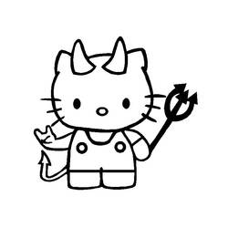 Dessin à colorier: Hello Kitty (Dessins Animés) #36936 - Coloriages à Imprimer Gratuits