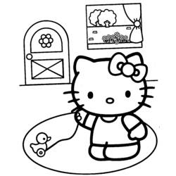 Dessin à colorier: Hello Kitty (Dessins Animés) #36937 - Coloriages à Imprimer Gratuits