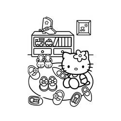 Dessin à colorier: Hello Kitty (Dessins Animés) #36942 - Coloriages à Imprimer Gratuits