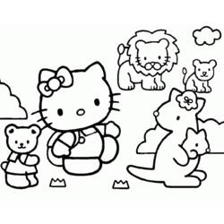 Dessin à colorier: Hello Kitty (Dessins Animés) #36943 - Coloriages à Imprimer Gratuits