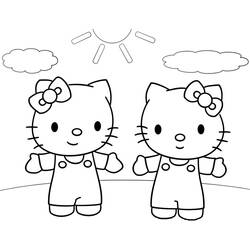 Dessin à colorier: Hello Kitty (Dessins Animés) #36954 - Coloriages à Imprimer Gratuits