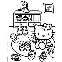 Dessin à colorier: Hello Kitty (Dessins Animés) #36956 - Coloriages à Imprimer Gratuits