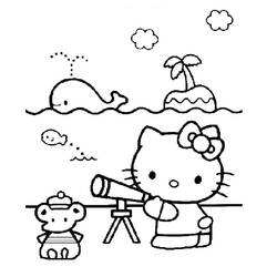 Dessin à colorier: Hello Kitty (Dessins Animés) #36957 - Coloriages à Imprimer Gratuits