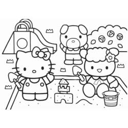 Dessin à colorier: Hello Kitty (Dessins Animés) #36960 - Coloriages à Imprimer Gratuits